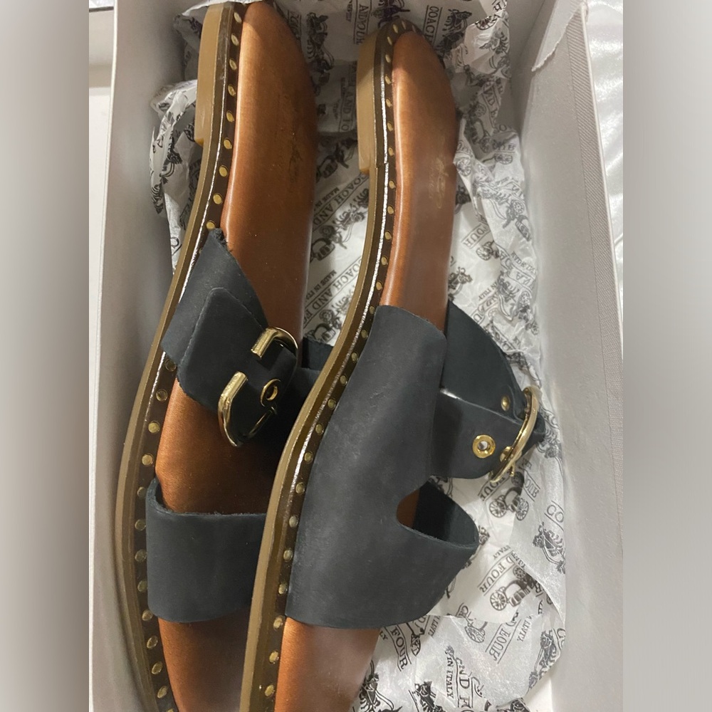 Coach and Four Sandals - Size 10, Style Aquila. Never worn, still new in box.